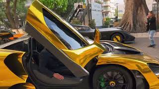 Chrome Gold $1.2 M  McLaren Senna Hyper car spotted Monaco, Hermitage. @emmansvlogfr