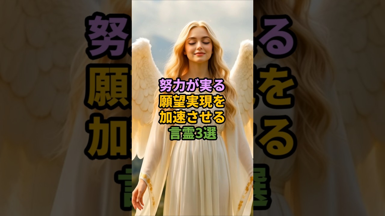 【最後が注意⚠️‼️】努力が実る願望実現を加速させる言霊3選　#スピリチュアルメッセージ #言霊 #潜在意識 #幸運