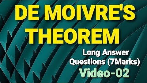 #De Moivres Theorem #MATHS-2A  intermediate Second Year