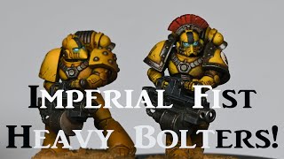 Imperial Fist with Heavy Bolters - No Airbrush or Oils needed!