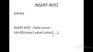 SQL(Create Insert Select command (Bengali)