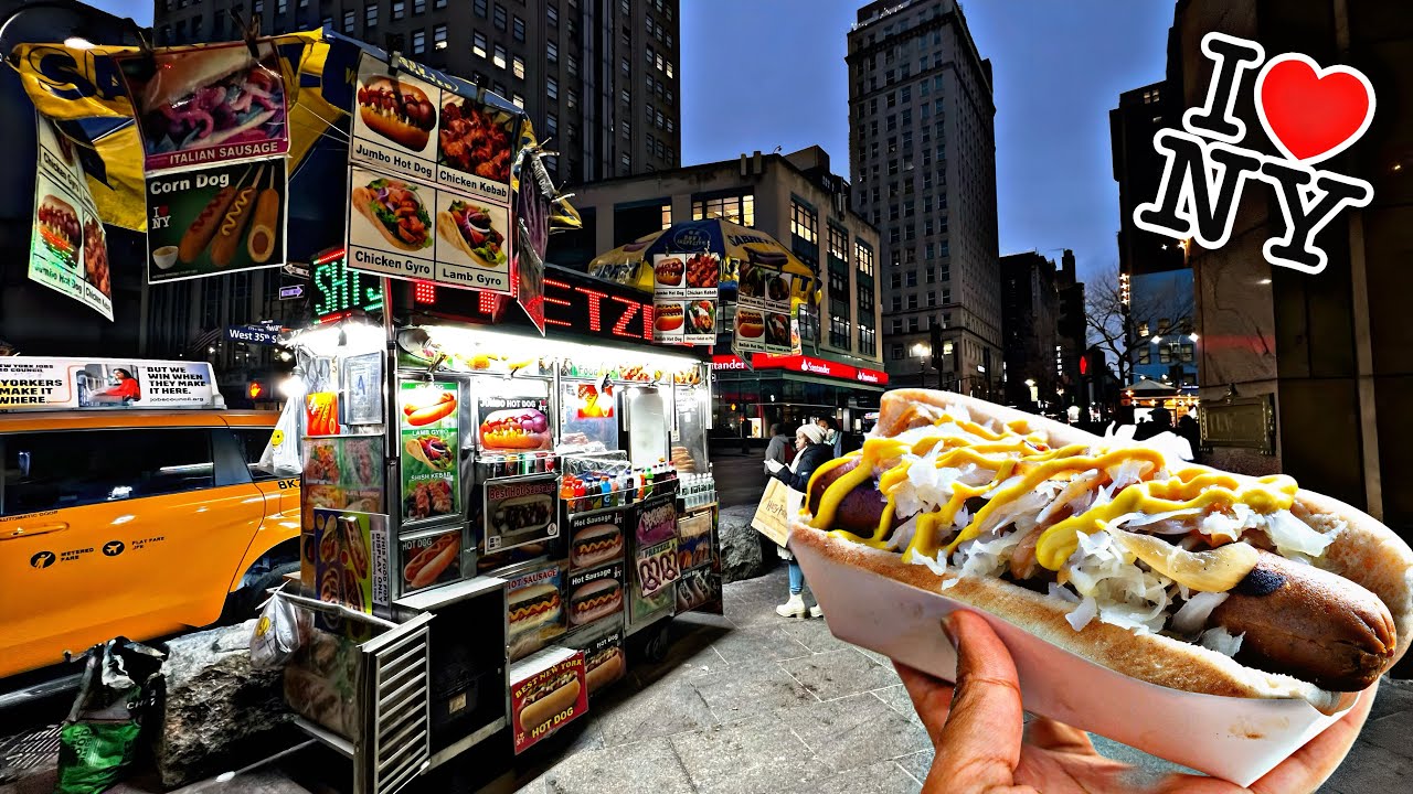 Classic Hot Dog Cart NYC Experience