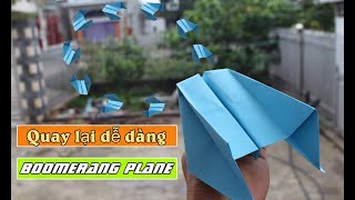 How to make a paper airplane boomerang flies far easy