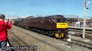 Wcrc 47760, 37706 Br 46100 Royal Scot, 5V44 Departing Crewe 20Th April 2016