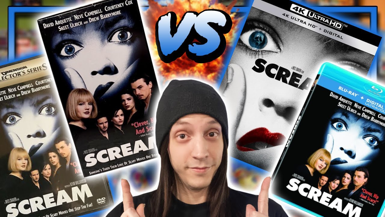 Scream (1996) VHS VS DVD VS Blu-ray VS 4K