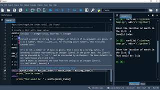 Python 56: Keep searching for an item in a list using its positive/negative index until its found