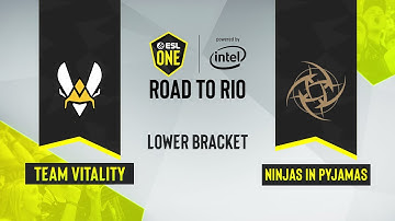 CS:GO - Ninjas in Pyjamas vs. Team Vitality [Overpass] Map 2 - ESL One: Road to Rio - Lower Bracket