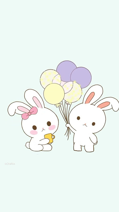 Floating on happiness! 🎈🐰💖 #animation #bunnyanimation #bunny  #cuteanimation #fyoupage #2danimation