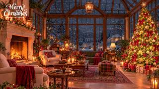 Christmas Ambience Beneath a Glass Ceiling 🎄❄️ Soft Jazz as Snow Falls Beyond the Windows screenshot 4