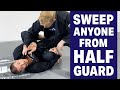 The Best Single Leg Sweep From Half Guard - Travis Stevens Basic BJJ Techniques