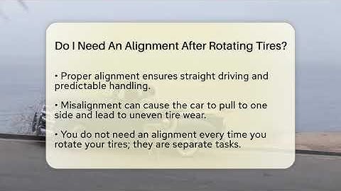 Do I Need An Alignment After Rotating Tires? - Car Performance Pros