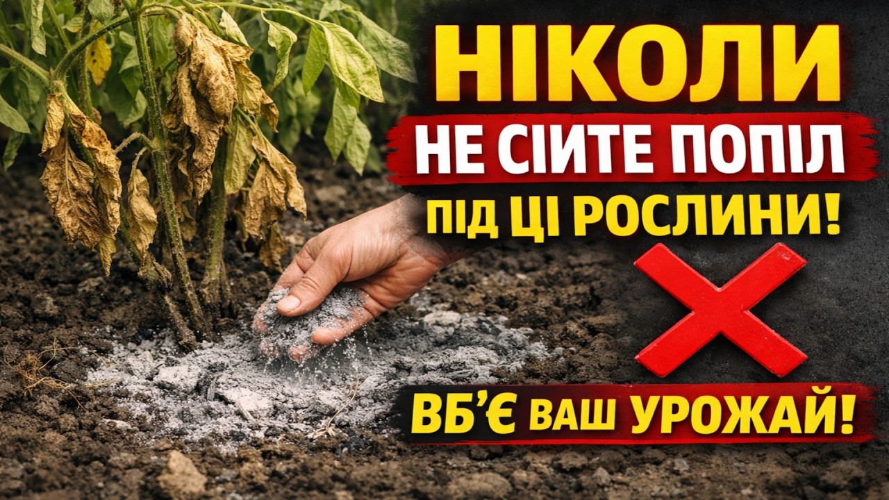 НІКОЛИ не сипте попіл під ЦІ рослини! Головна помилка, яка ВБИВАЄ ваш урожай.