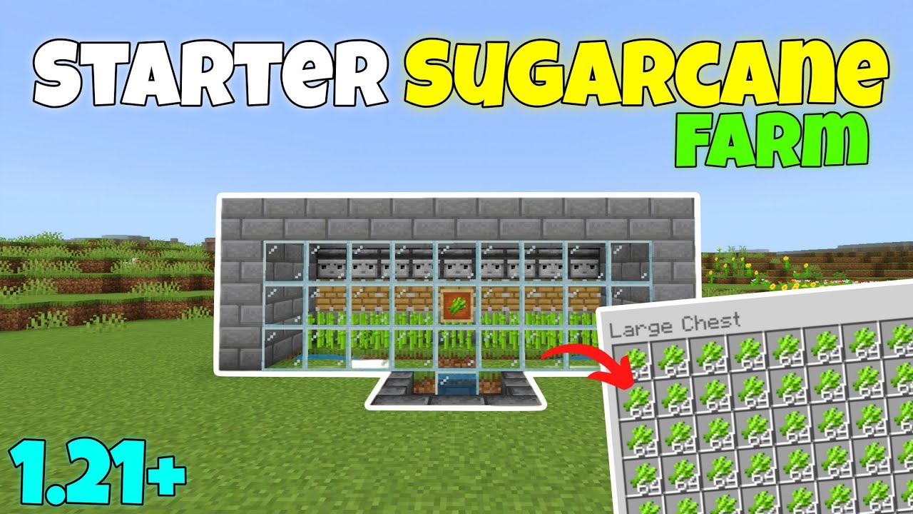 How to Make Minecraft 1.21 Sugarcane Farm Easy Tutorial 🔥 - YouTube