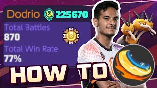 HOW TO PLAY TRIATTACK/JUMPKICK LIKE A PRO! 17kills 137k Golden Badge Dodrio | Pokemon Unite