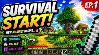 Can I Survive My First Night In Minecraft? 🥶 (Survival Series #1)