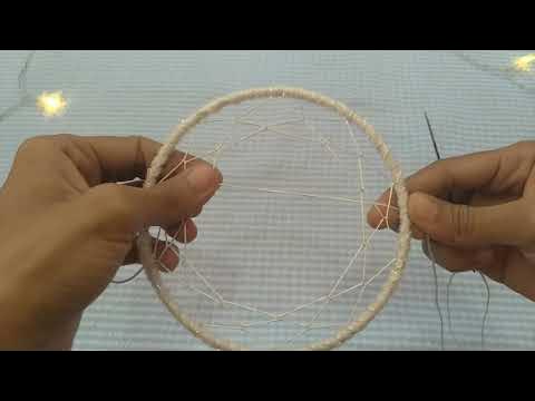 How to make Dreamcatcher with colorful beads - DIY wire jewelry 52 