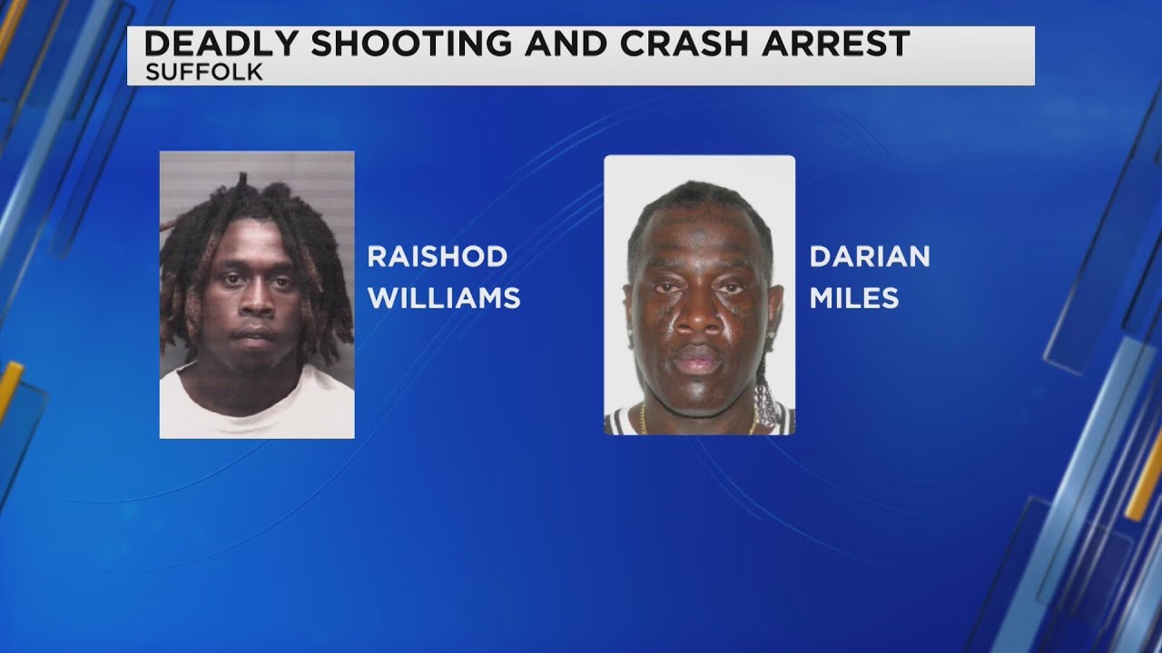 Suspects arrested in Suffolk shooting death, fiery car crash - YouTube