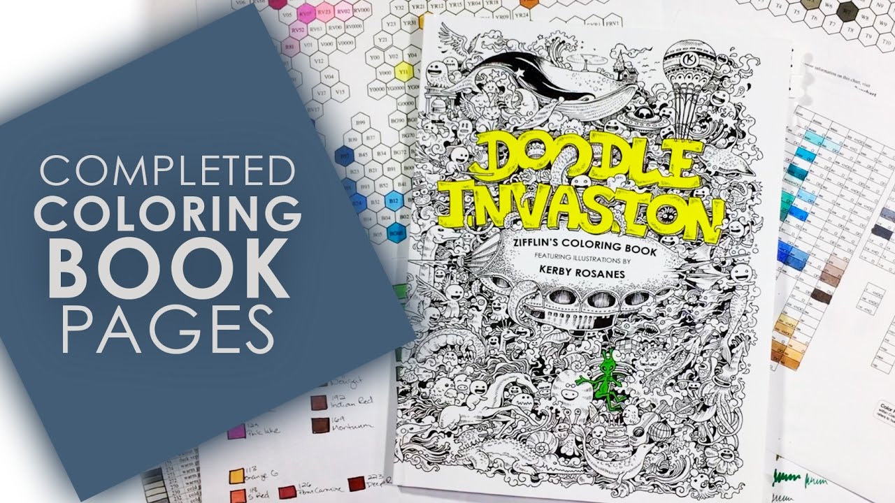 Completed Adult Coloring Book Pages April Sarah