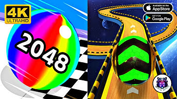 Top 10 - Space Rolling Balls Race vs BallRun 2048 - All Levels Gameplay  Android iOS | 4K