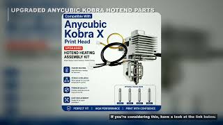 Upgraded Anycubic Kobra X Hotend Assembly Kit Strain Gauge 0.25 0.4 0.6 0.8mm Nozzle Print Head 3D P