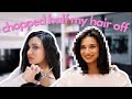 chopping my hair off *instant regret?* | VLOG