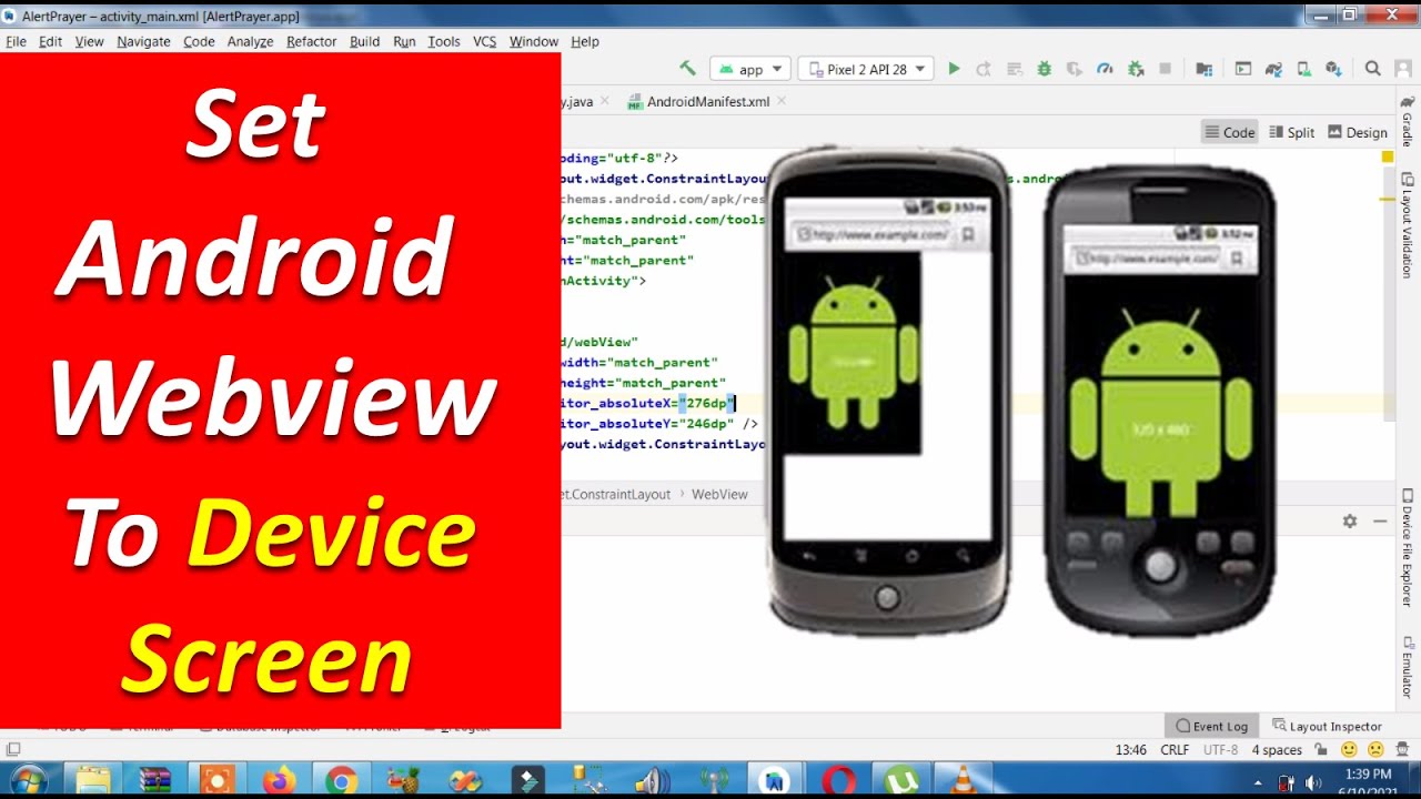Android Webview Set Width And Height To Device Screen On Android Studio Fit Screen Size Fix Youtube