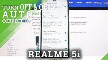 How to Enable/Disable Auto Correction in Realme 5i - Type without Misspells