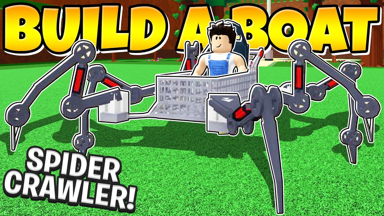 THEY BUILT A SHOPPING CART SPIDER CRAWLER! *Terrifying* Roblox Build a Boat Reddit