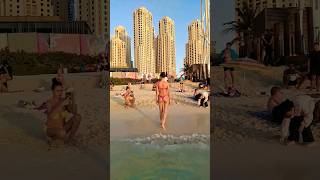 dubai marina ⛵ beach 🏖 beautiful girl #viralvideo