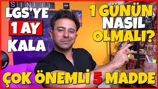 LGS'ye 1 Ay Kala 1 Günün Nasıl Olmalı❓ Çok Önemli 5 Madde.