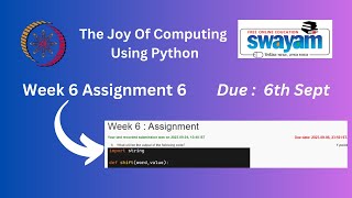 The Joy Of Computing Using Python Week 5 Assignment 5 Solution | NPTEL | Swayam | Jul - Dec 2023