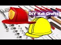 Paper hat  construction  engineer hat  fireman hat craft  halloween costume  craft ideas