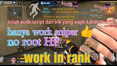 cheat crisis action no root | kode 1hit sniper dan trik agar tidak dc