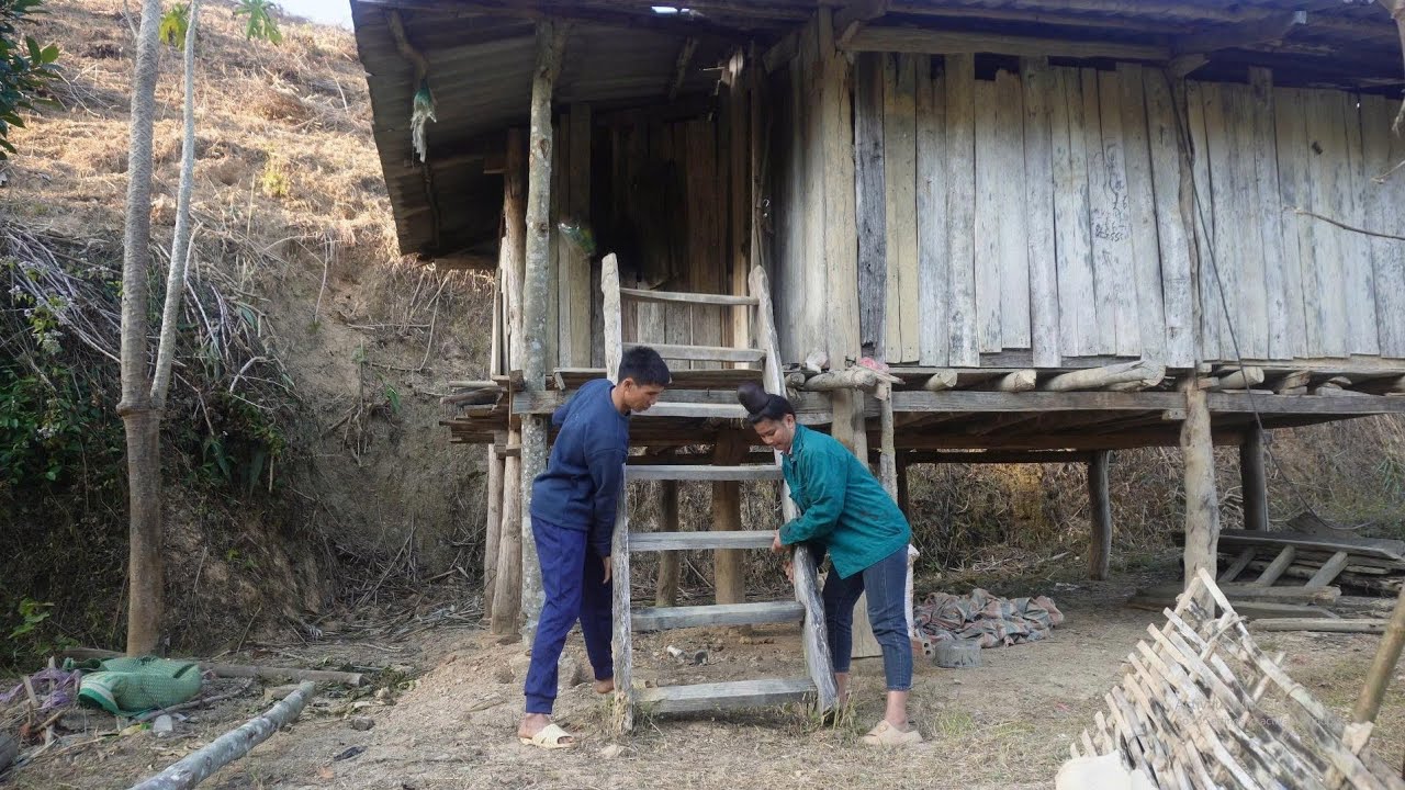 Cleaning up the messy house of a poor couple.