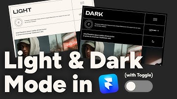 Creating Light & Dark Mode for Your Site in Framer (+ Toggle Switch)
