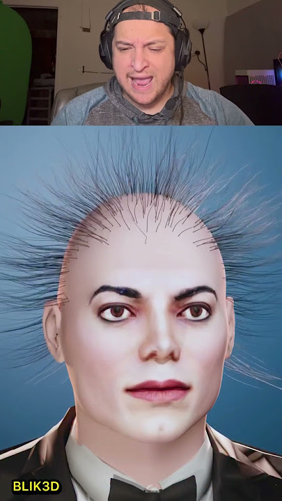 MICHEAL JACKSON HAIR SIMULATION #michaeljackson #art #shorts