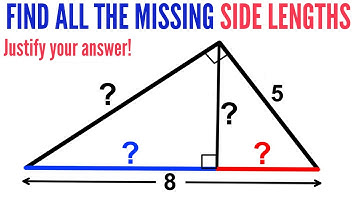 Can you find the missing side lengths of the triangle? | (Justify) |#math #maths | #geometry