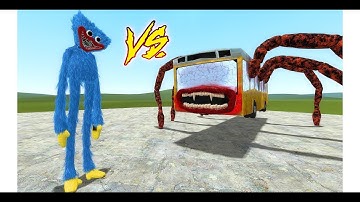New BUS Eater vs HUGGY WUGGY Strength Comparison   GarrysMod Sandbox