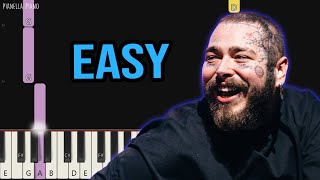 Post Malone - Chemical | EASY Piano Tutorial by Pianella Piano