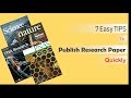 7 tips to publish research paper quickly