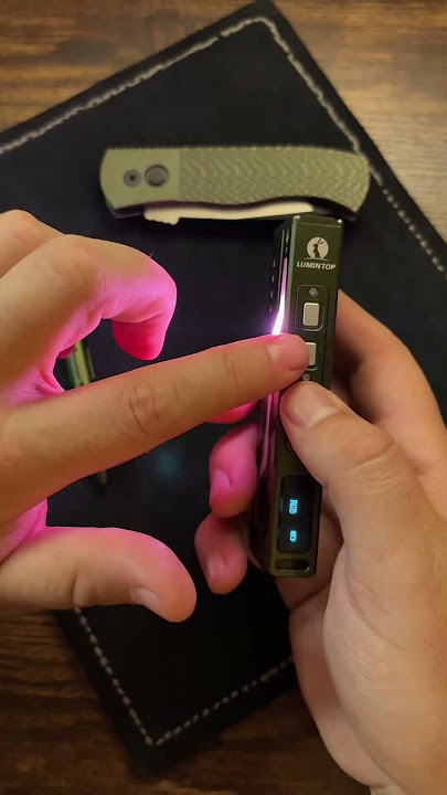 Lumintop Moonbox 3.0 EDC flashlight, UV, laser & RGB side light