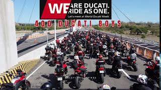 400 DUCATI RIDERS AT ' WE RIDE AS ONE'