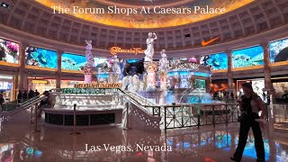 Walking the Forum Shops at Caesars Palace in Las Vegas, Nevada