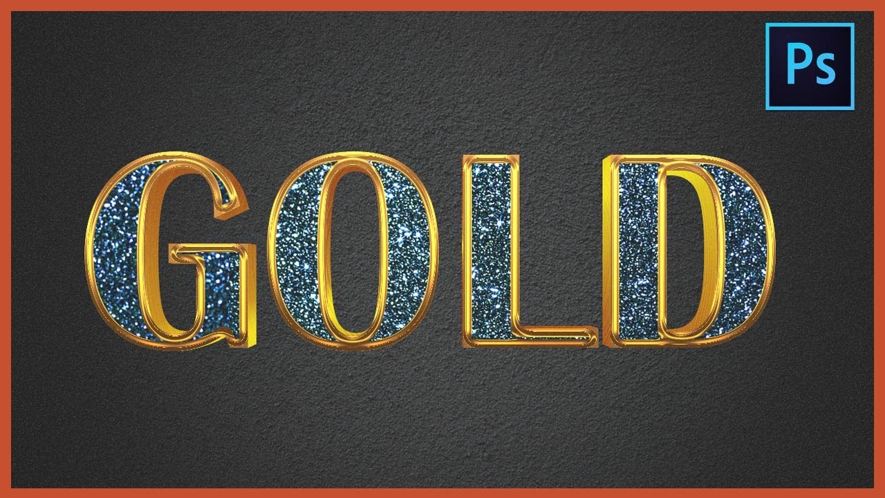 [ Photoshop Tutorial ] Gold Glitter Text Effect in Photoshop CC