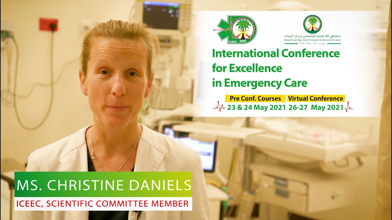 Scientiﬁc Committee Member, Ms. Christine Daniels welcomes you to ICEECare 2021 from 23 - 27 May
