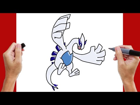 Como desenhar o Pokémon Lugia 