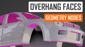 Overhang Faces in Geometry nodes - Blender tutorial ENG