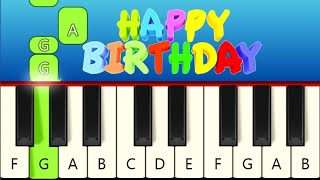 Happy Birthday - Very Easy and Slow Piano tutorial screenshot 4