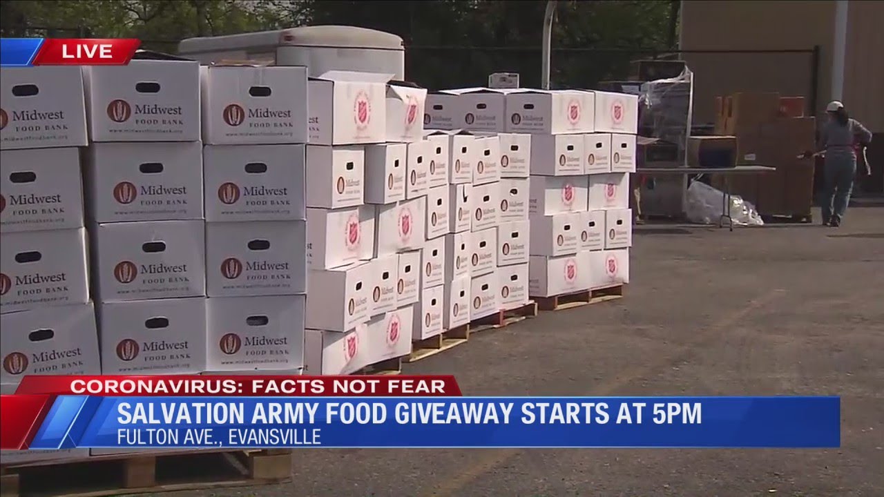 Salvation Army food giveaway in Evansville YouTube