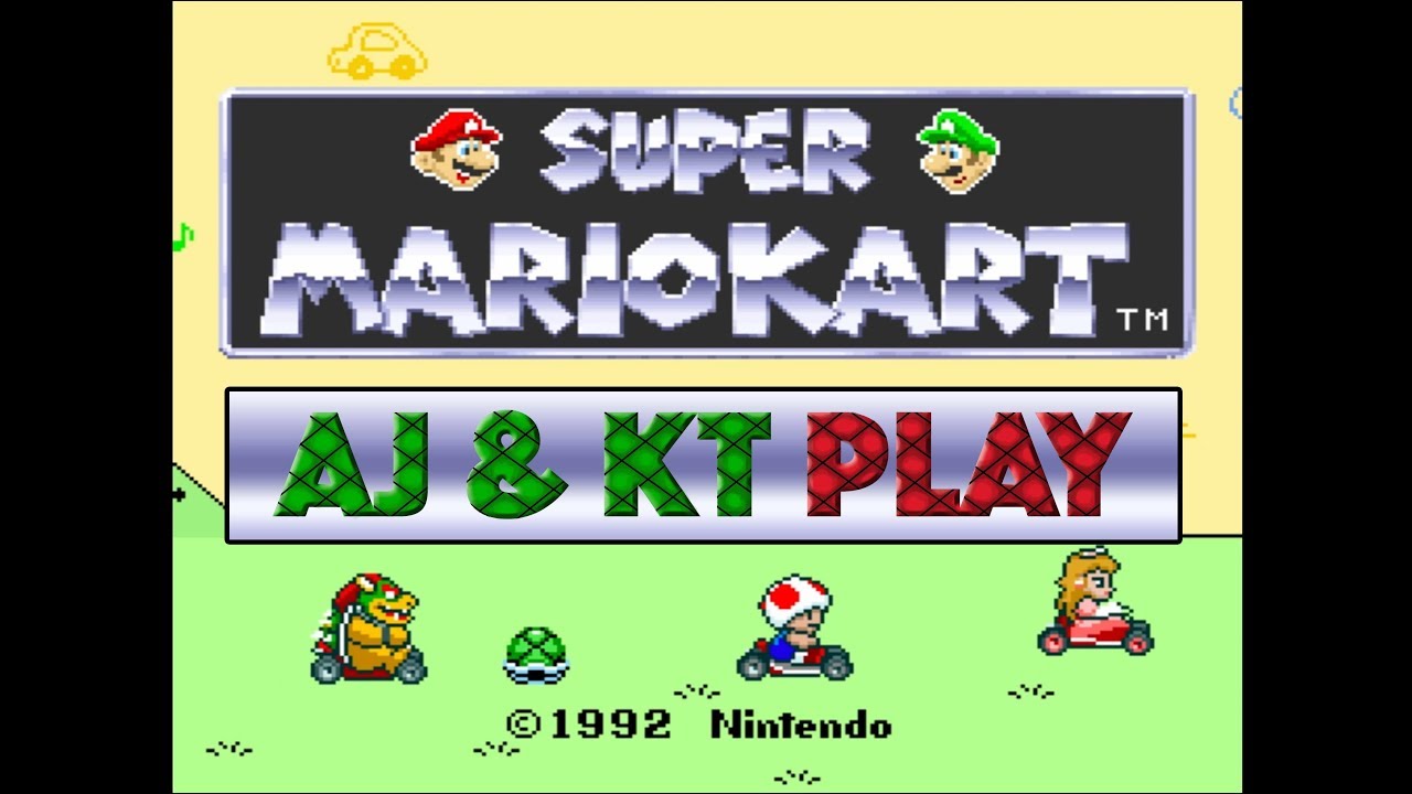 Super Mario Kart Flower Cup SNES (Blind) - AJ and KT Play